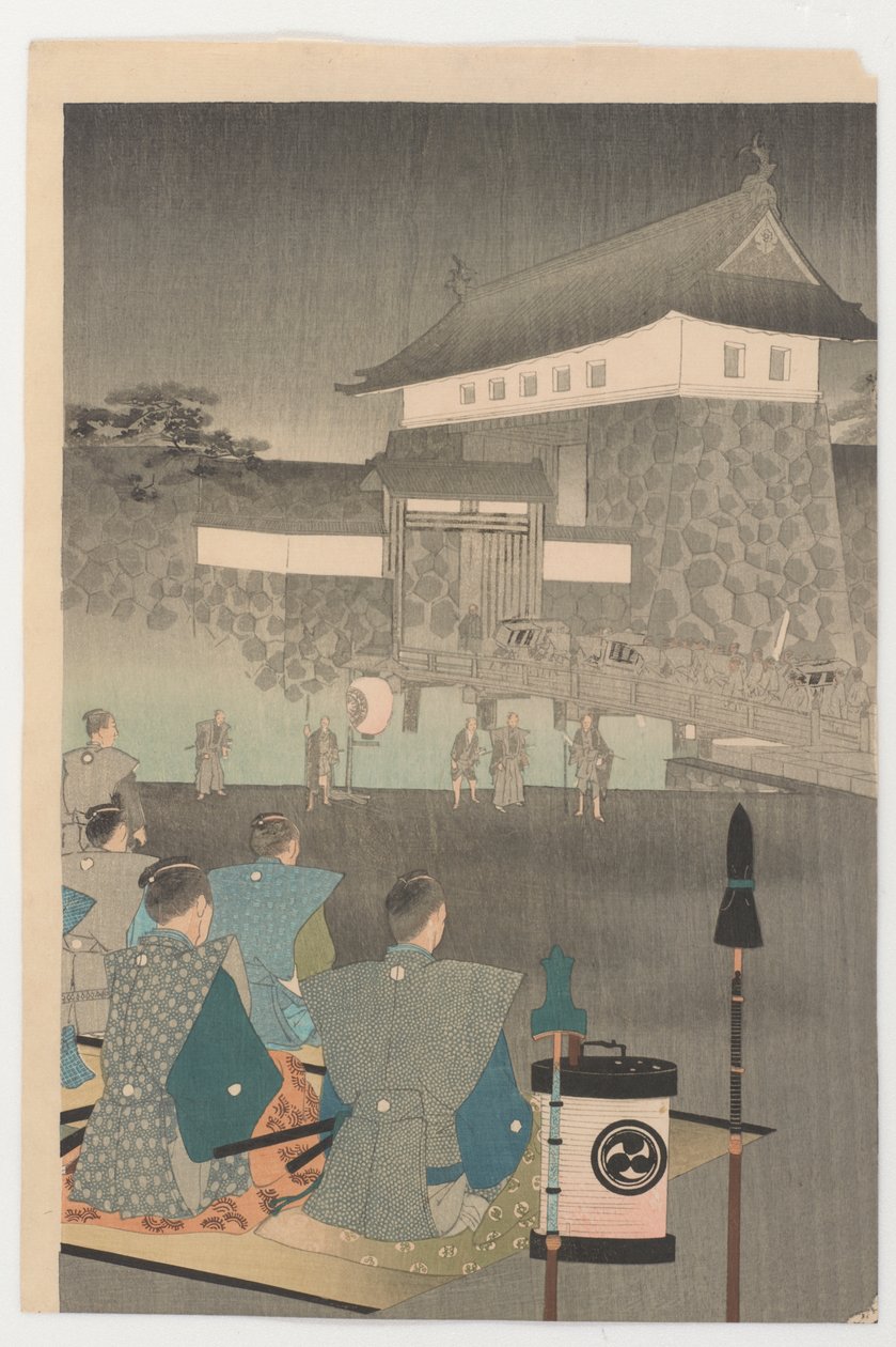 千代田、1897年（色の木版画） 作： 豊原親信
