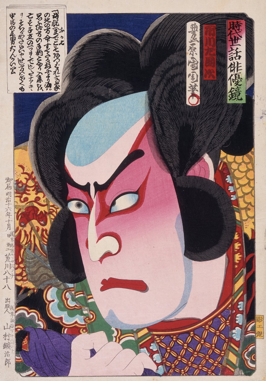 Der Schauspieler Ichikawa Sadanji I als Fukashichi 作： 豊原国周