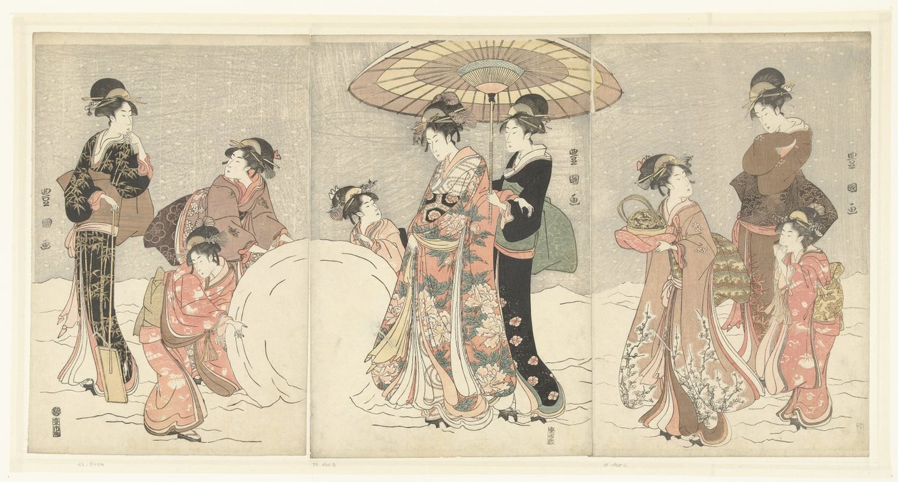 スノーボール 作： 豊国（II）、歌川豊国
