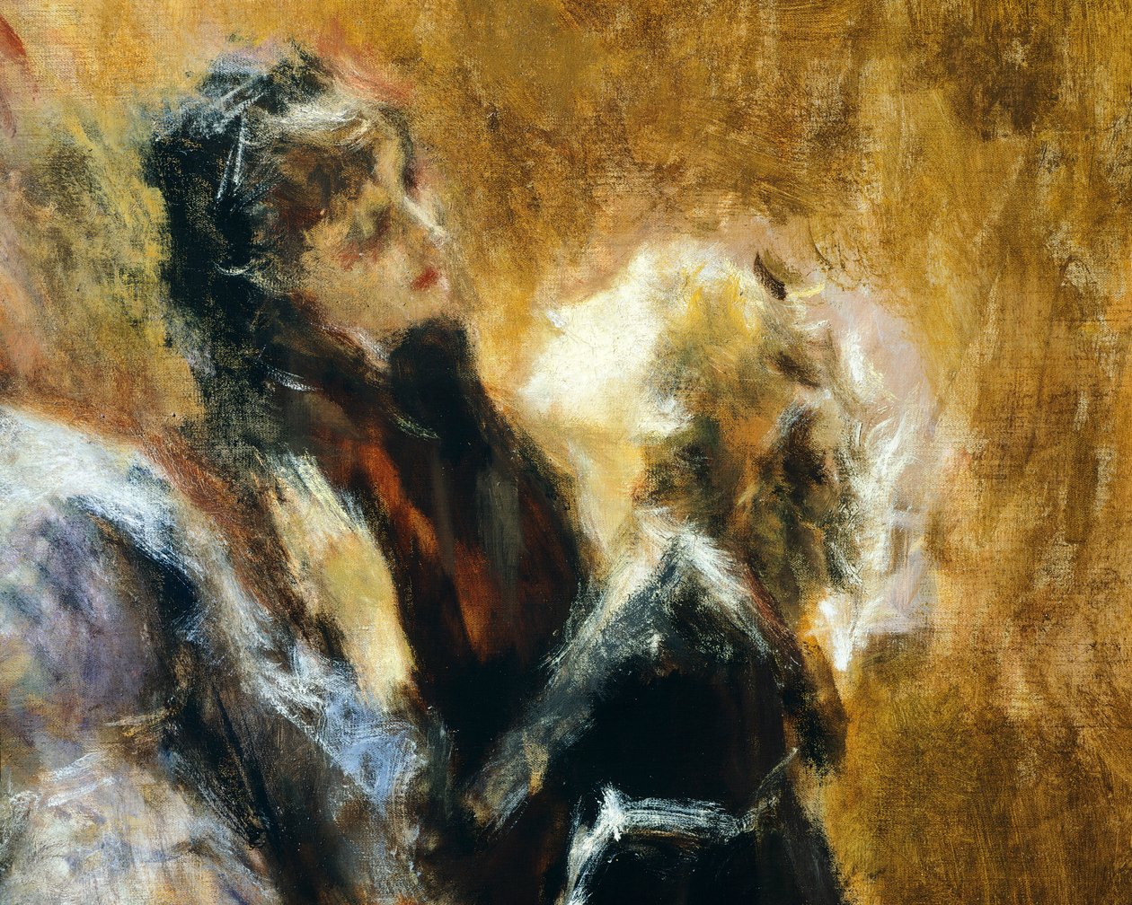 トランキッロ・クレモナ（1837-1878）作「大学訪問」 油彩・キャンバス 作： トランキーロ クレモナ