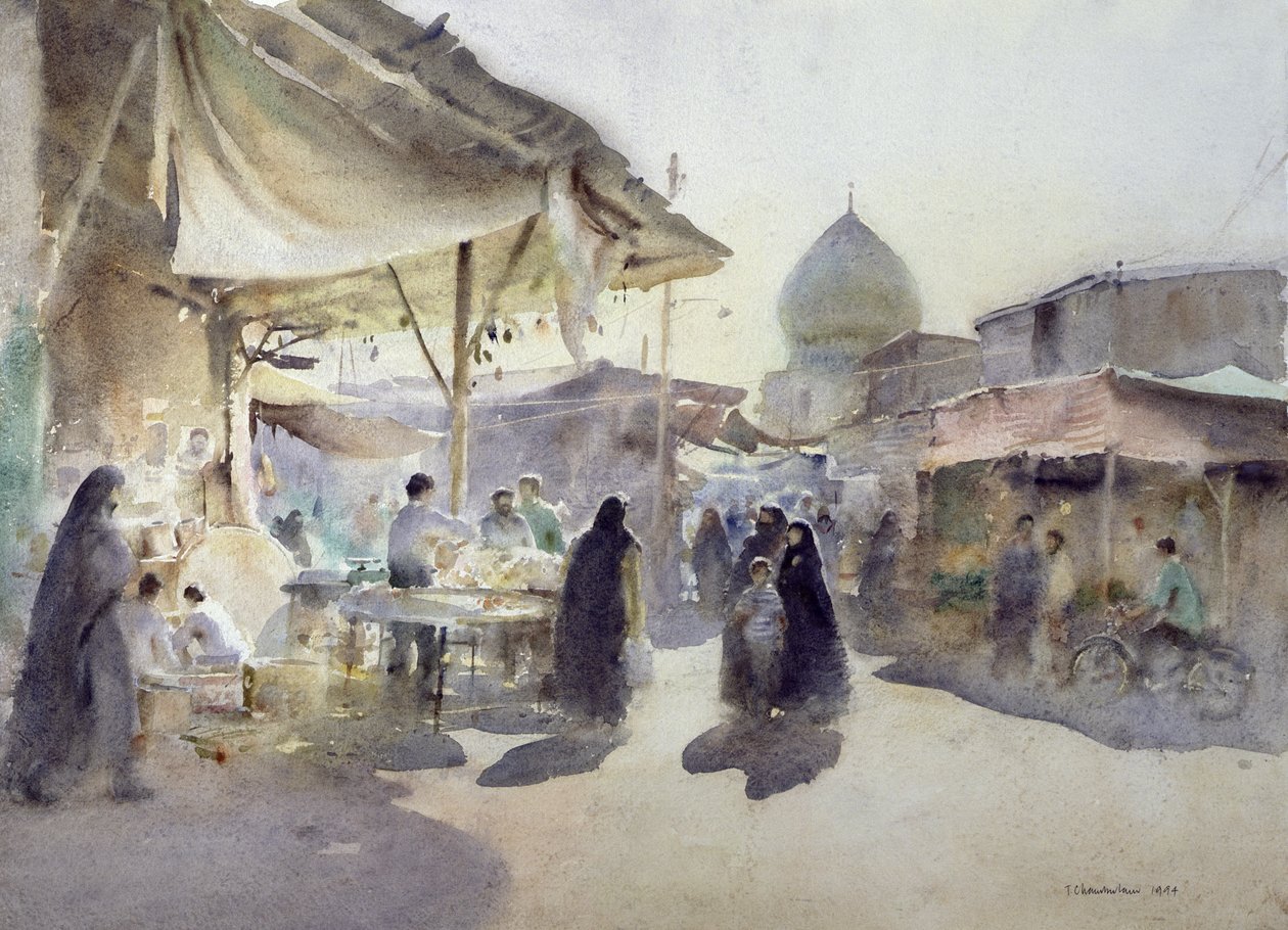 Light and Shade、Shiraz Bazaar、1994（紙にトイレ） 作： トレバー・チェンバレン