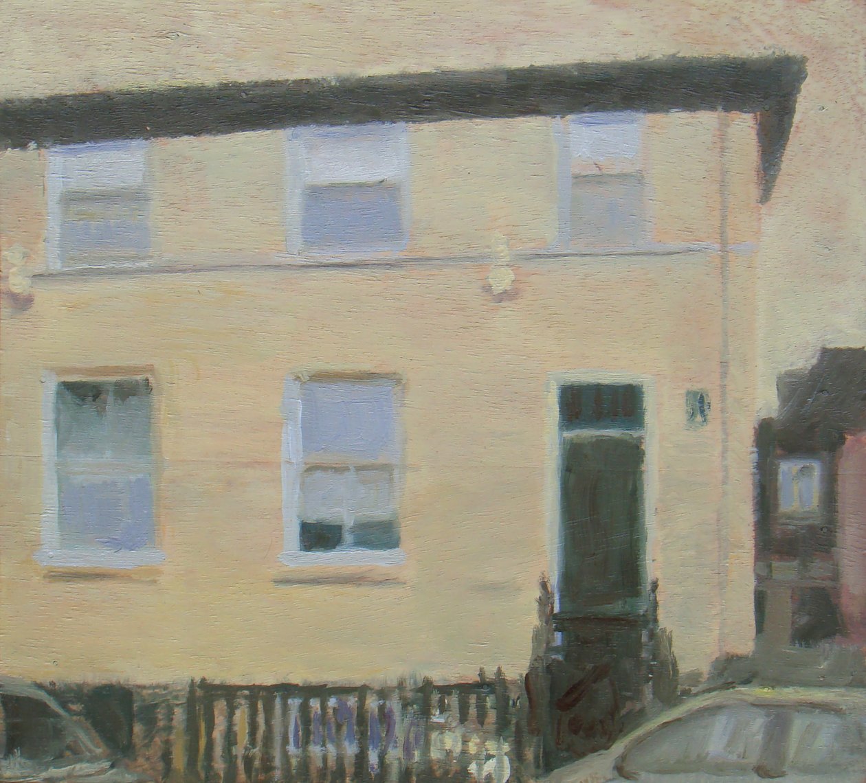 A place to live 1, 2010（合板に油彩） 作： トレバー・バージェス
