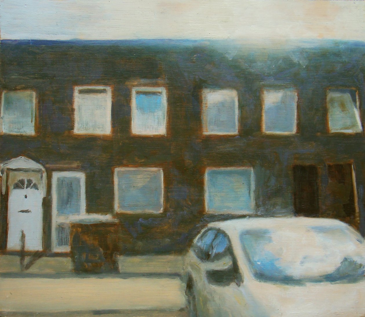 住む場所 25, 2012 (油彩、合板) 作： トレバー・バージェス