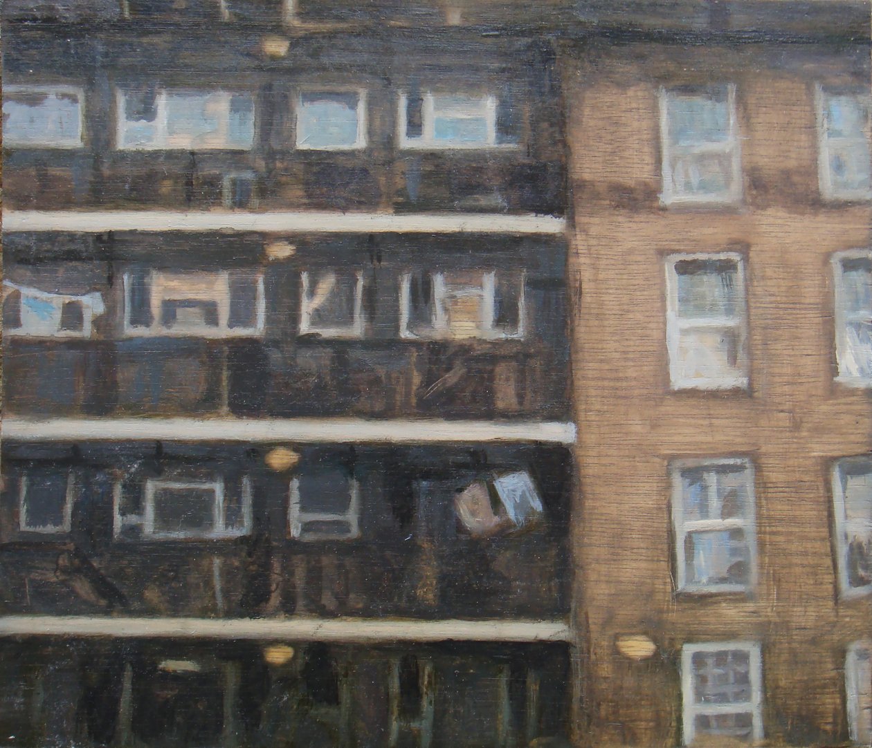 住む場所 28, 2012 （合板に油彩） 作： トレバー・バージェス