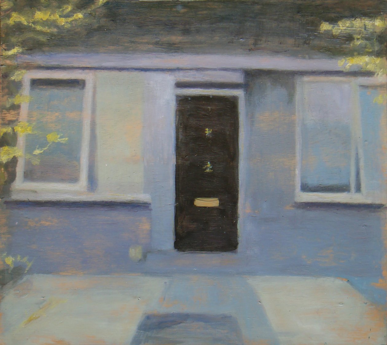 A place to live 2, 2010（合板に油彩） 作： トレバー・バージェス