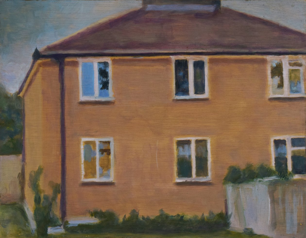 住む場所 37, 2012 (油彩、合板) 作： トレバー・バージェス