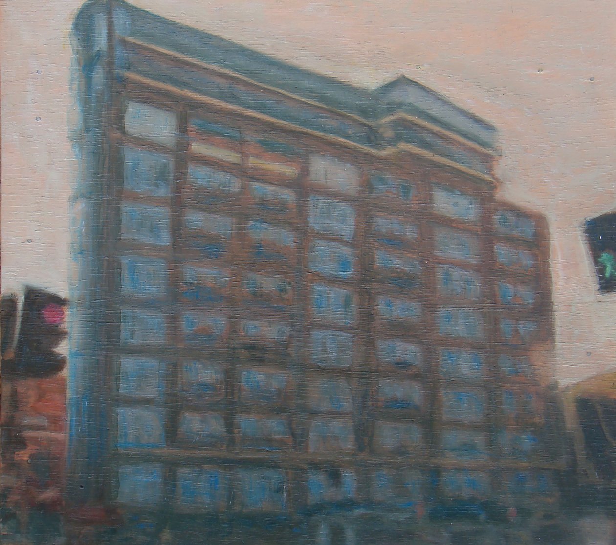 A place to live 6, 2010（合板に油彩） 作： トレバー・バージェス