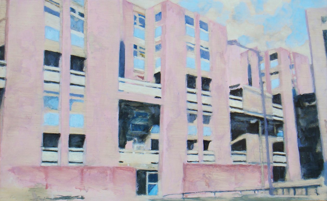 A place to live 8, 2011（合板に油彩） 作： トレバー・バージェス