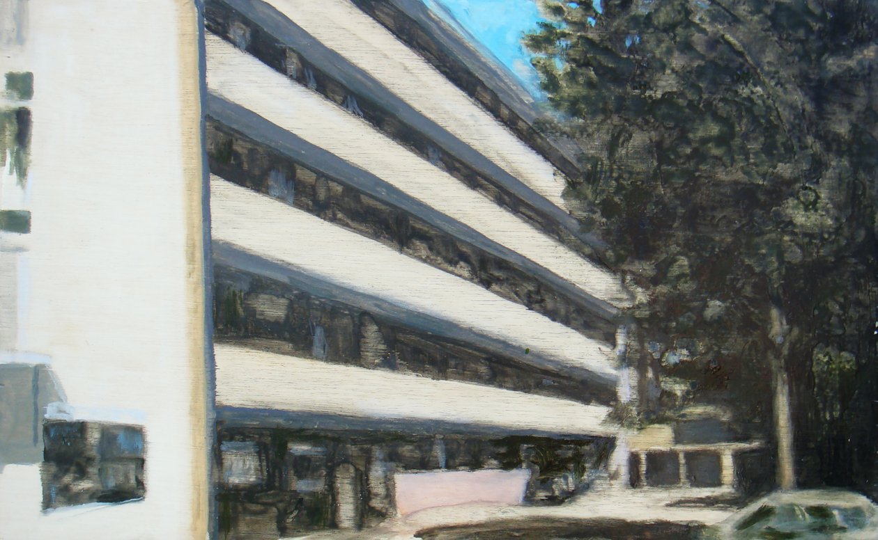A place to live 9, 2011（合板に油彩） 作： トレバー・バージェス