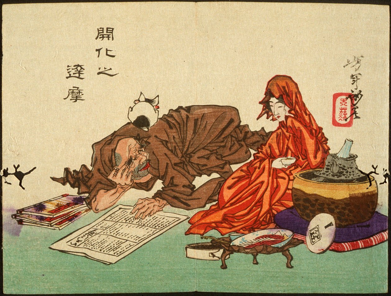 文明化された達磨 作： 月岡芳年