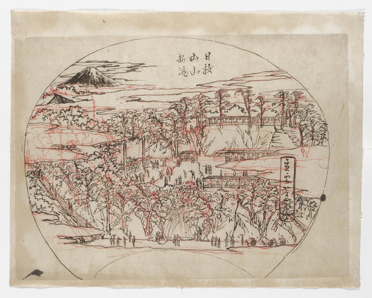 比叡山の新しい滝 作： 月岡芳年