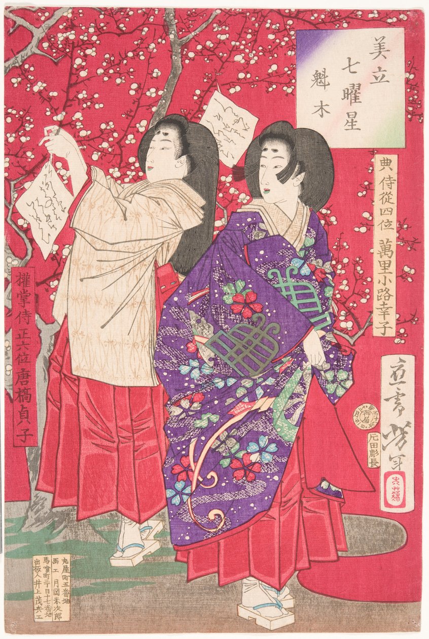 梅の木のための薪 作： 月岡芳年