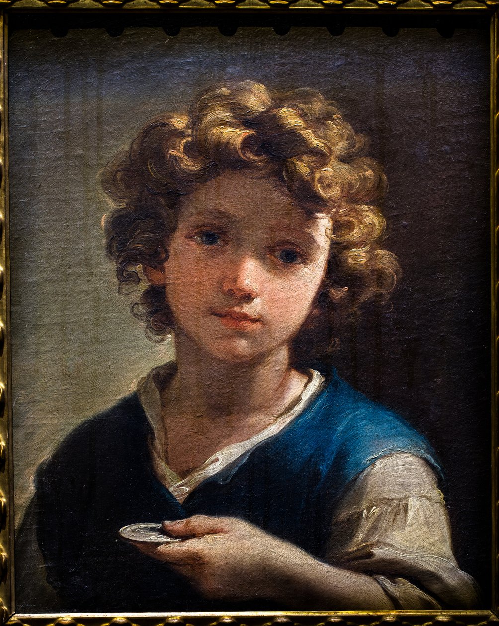 コインを持つ少年の胸像 1777年頃 油彩・カンヴァス 作： ウバルド・ガンドルフィ