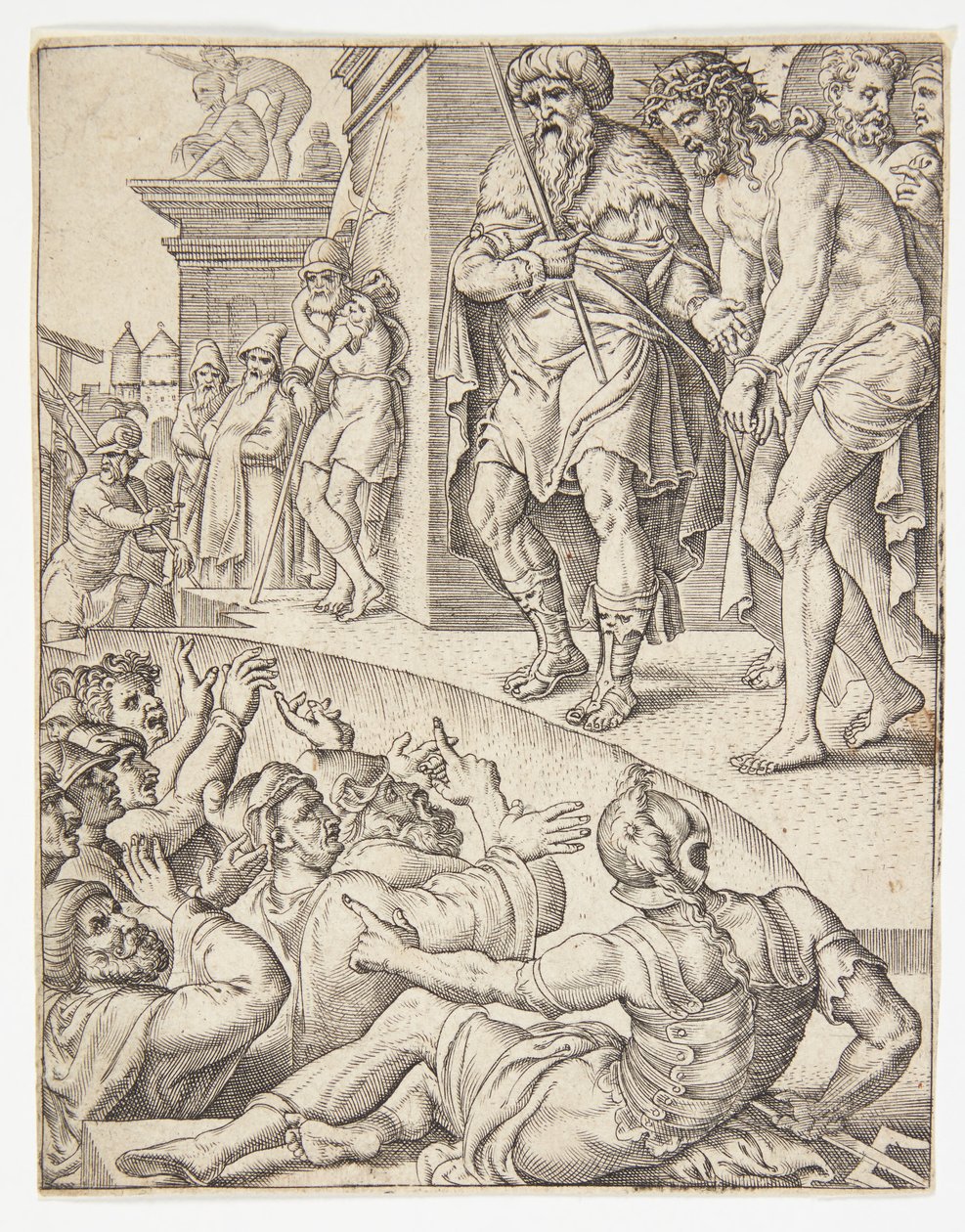 男を見よ 作： Ubekendt efter DirckVolckertsz。 Coornhert efter Maarten van Heemskerck