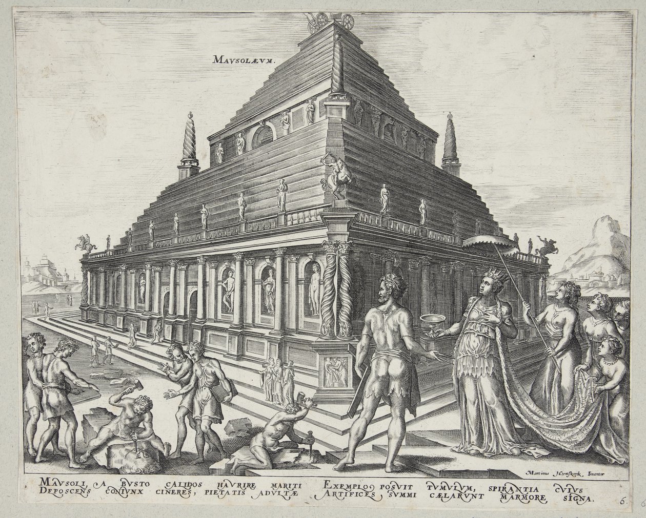 世界の八不思議 作： Ubekendt efter Philips Galle efter Maarten van Heemskerck