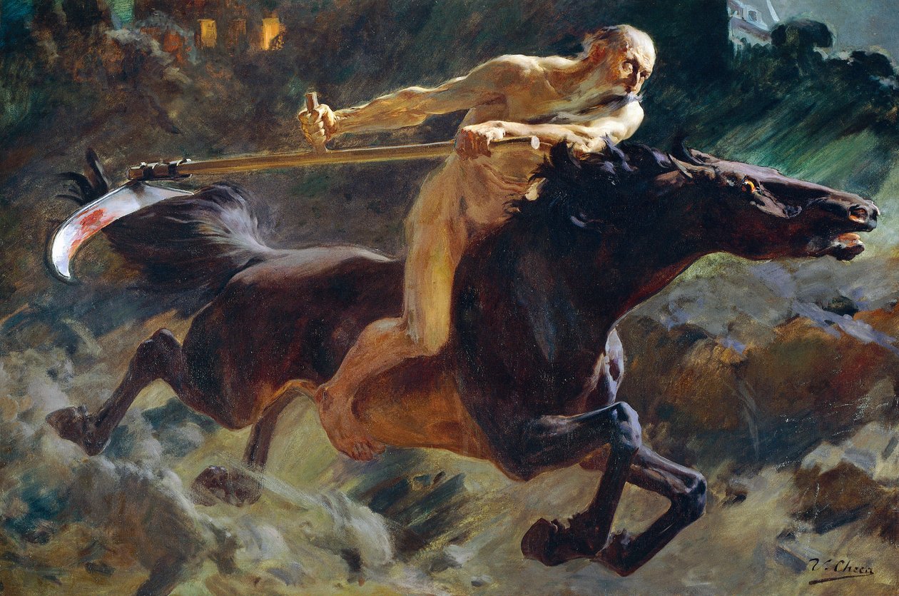 黙示録の騎手』ウルピアン・チェカ・サンス（1860-1916年） 作： ウルピアーノ・チェカ・イ・サンス