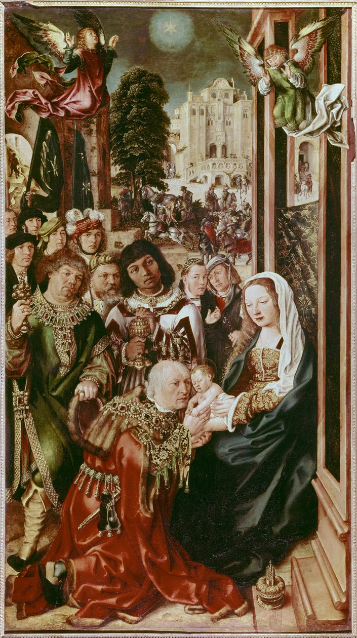 マギの崇拝 ウルリッヒ・アプト(1460-1532)の木版画 作： Ulrich the Elder Apt