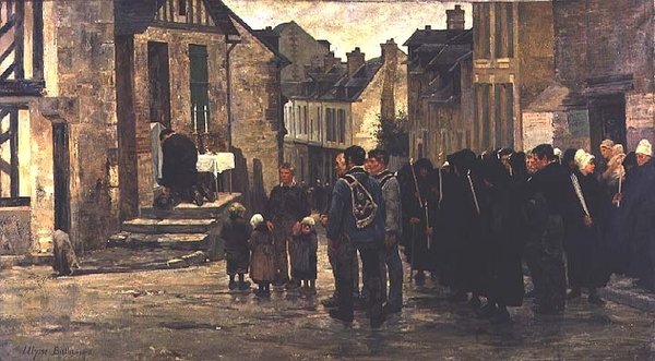 1878年、ビラービルでの船乗りの埋葬 作： ユリス・ルイ・オーギュスト・ブタン