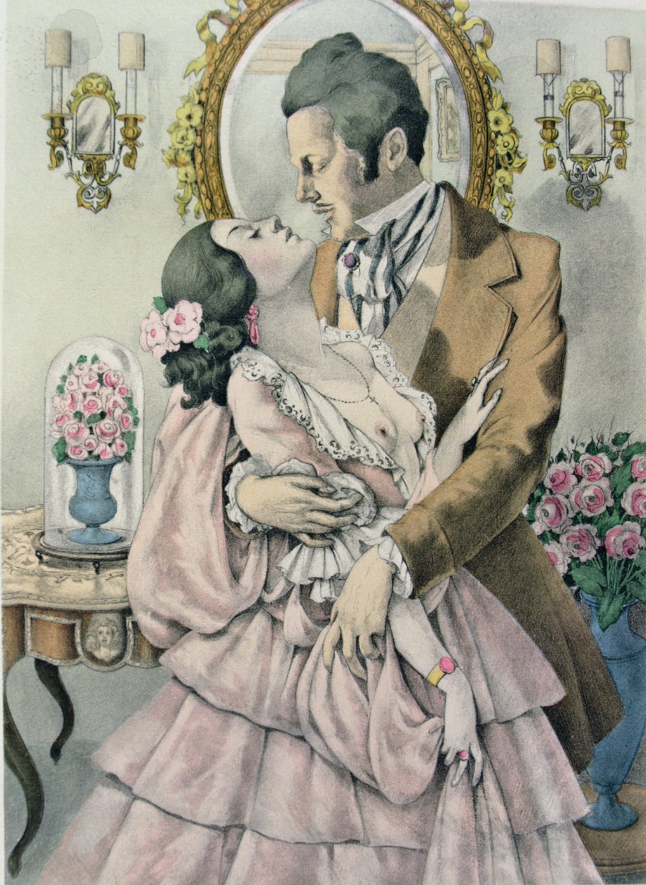 Gustave Flaubert (1821-80) による「マダム・ボヴァリー」のイラスト、Gibert Jeune から出版 作： ウンベルト（後）ブルネレスキ