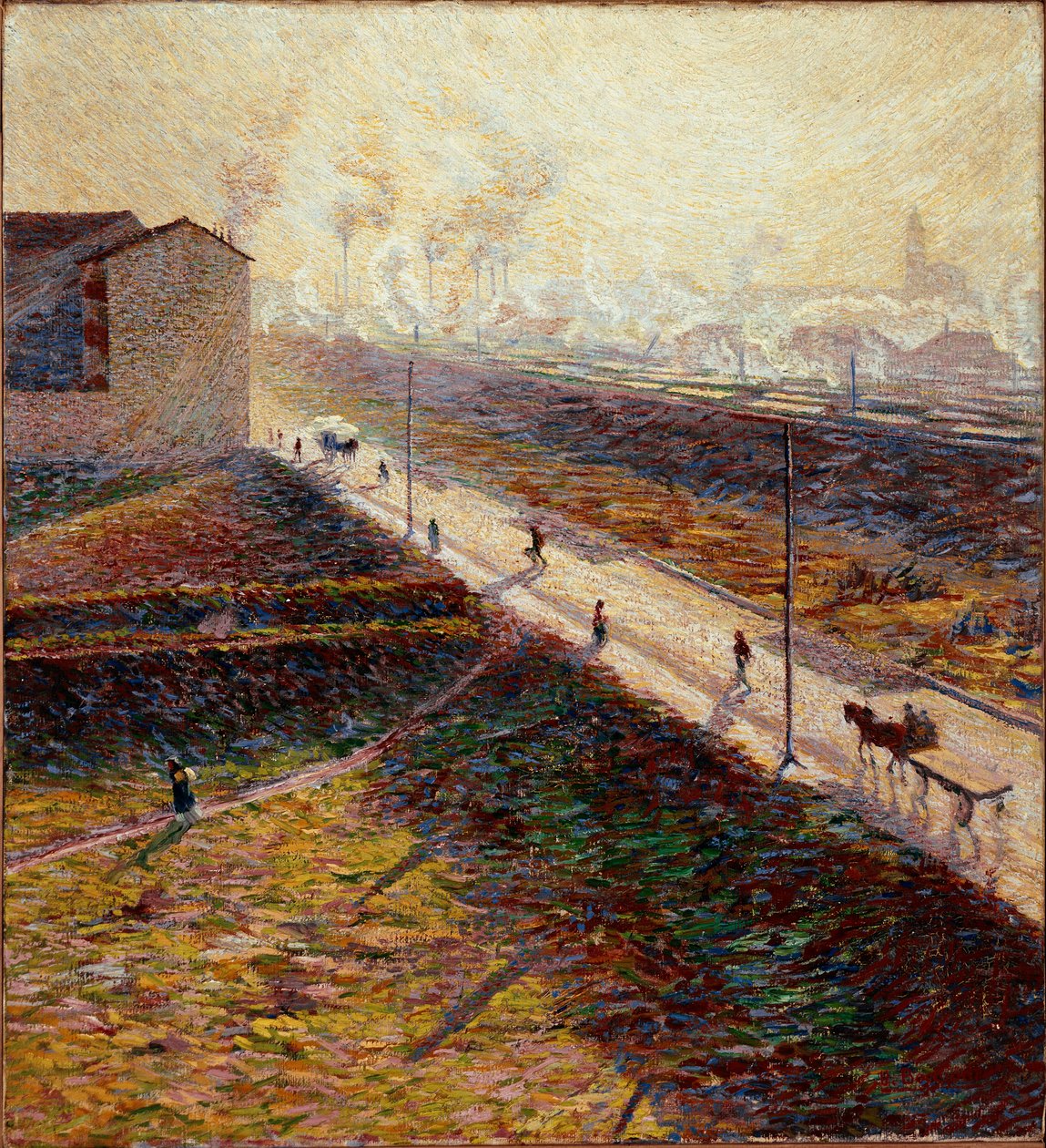 朝」または「早朝の郊外の道」 ウンベルト・ボッチョーニ（1882-1916
