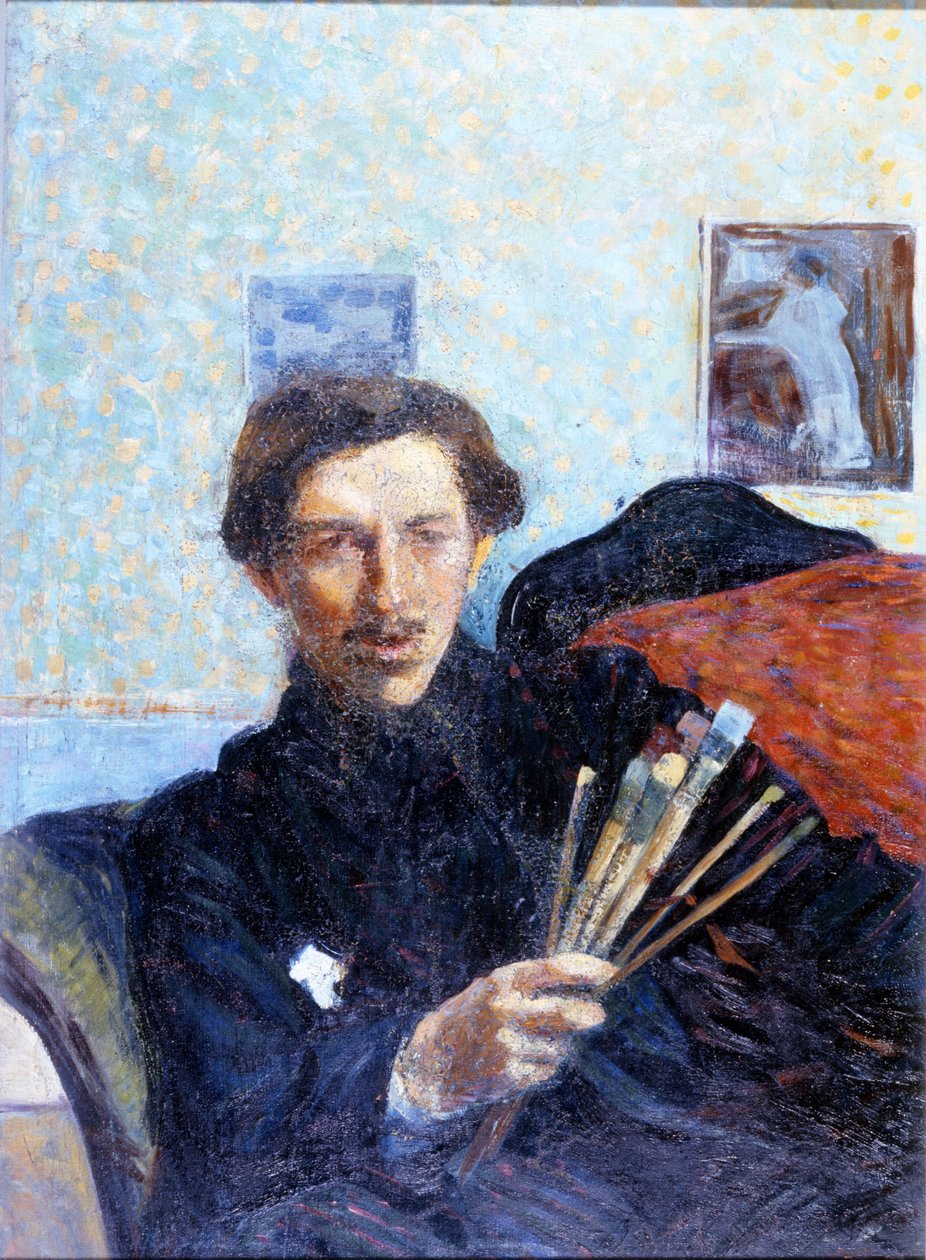 1908年のウンベルト・ボッチョーニの自画像。ミラノのPinacoteca di Brera。 作： ウンベルトボッチョーニ