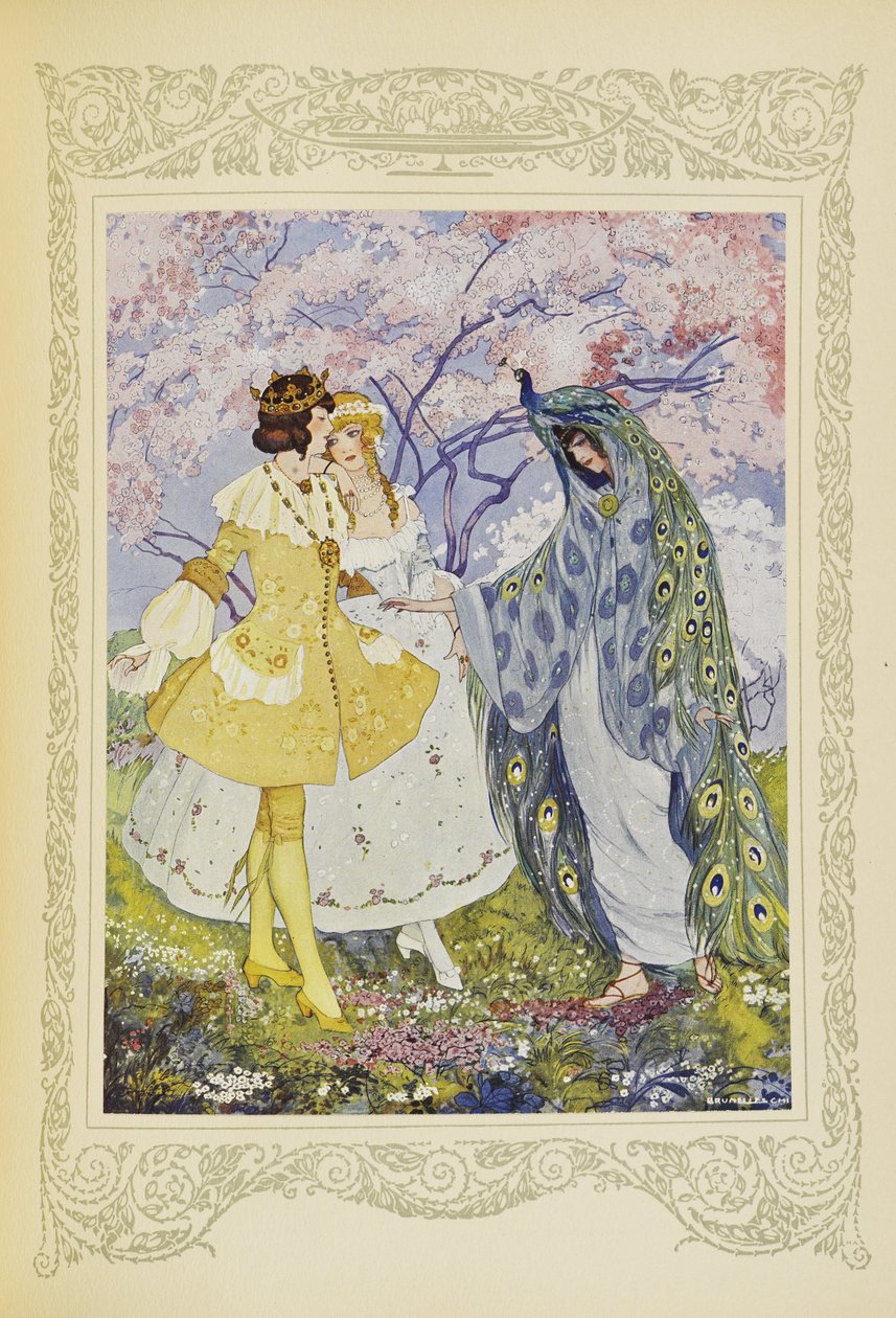 その後、妖精カンダイドが彼らの目の前に現れた、「Contes du Temps Jadis」または「Tales from Times Past」のイラスト、p.118 作： ウンベルト・ブルネレスキ