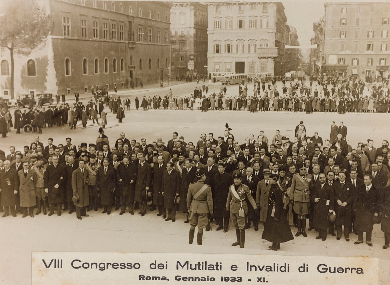 "第8回戦時下死傷者会議 - 1933年1月ローマ - 11" (モノクロ写真) 作： ウンベルト・パレスキ