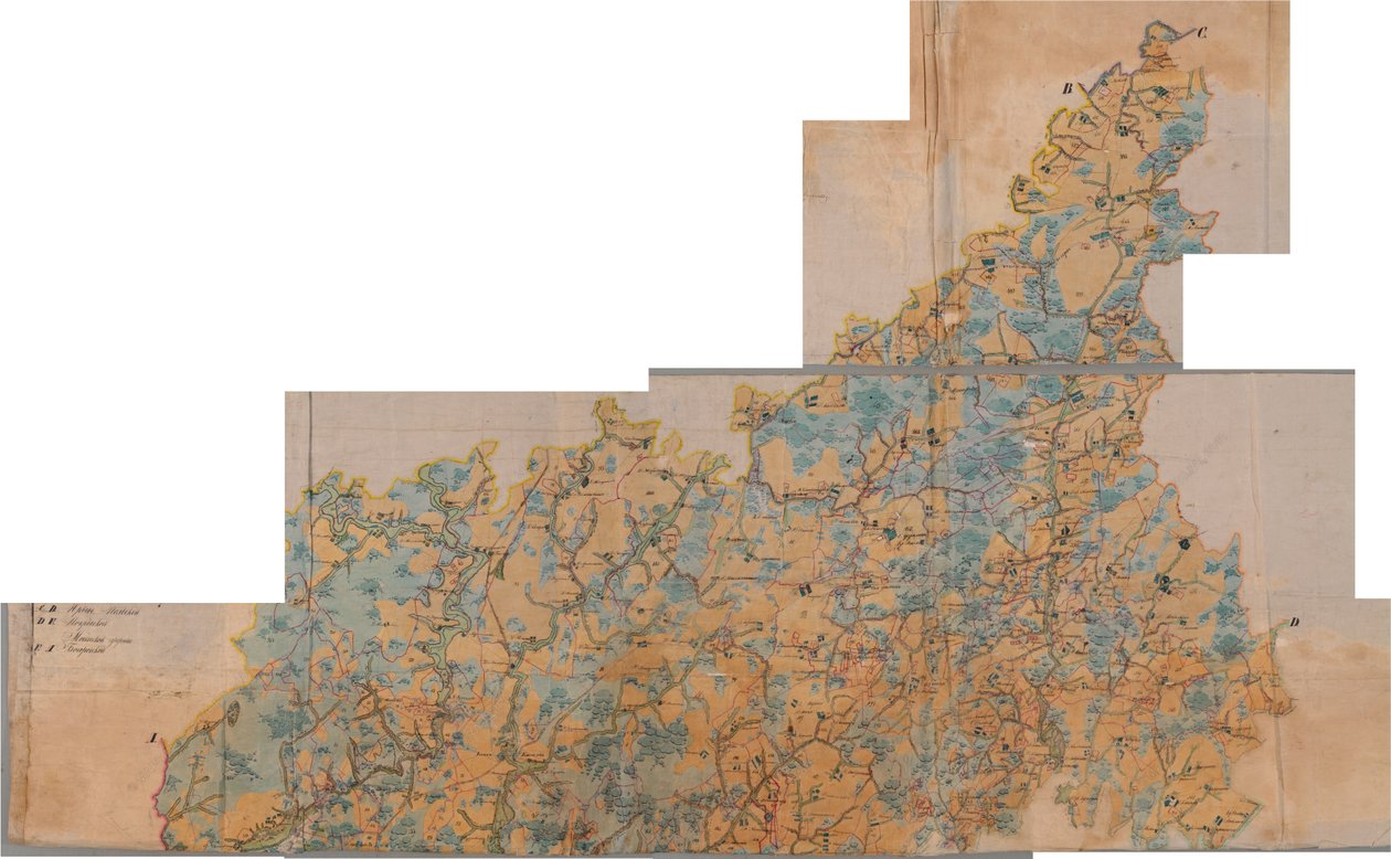 Kirzhach Uyezd（PGM 1 verst）1780-1790の地図 作： 不明不明