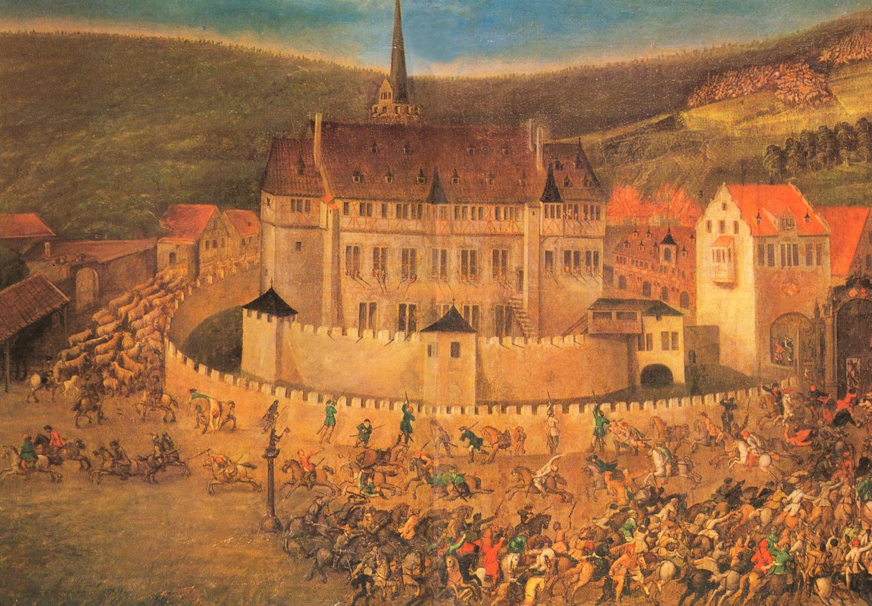 1623年5月22日のエルバッハ城へのクロアチア騎兵攻撃 作： 不明不明