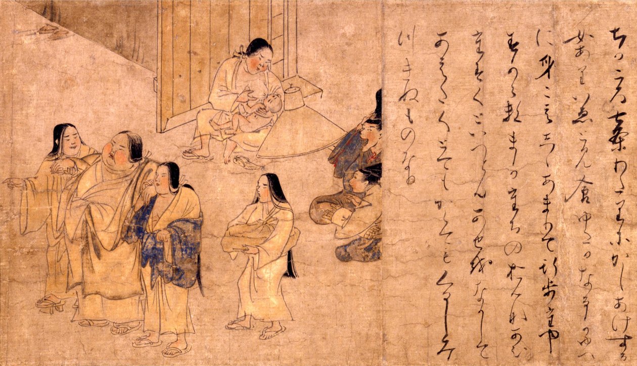 やまいのそうし（病と変形の巻物）出身の肥満女性、 作： 不明不明