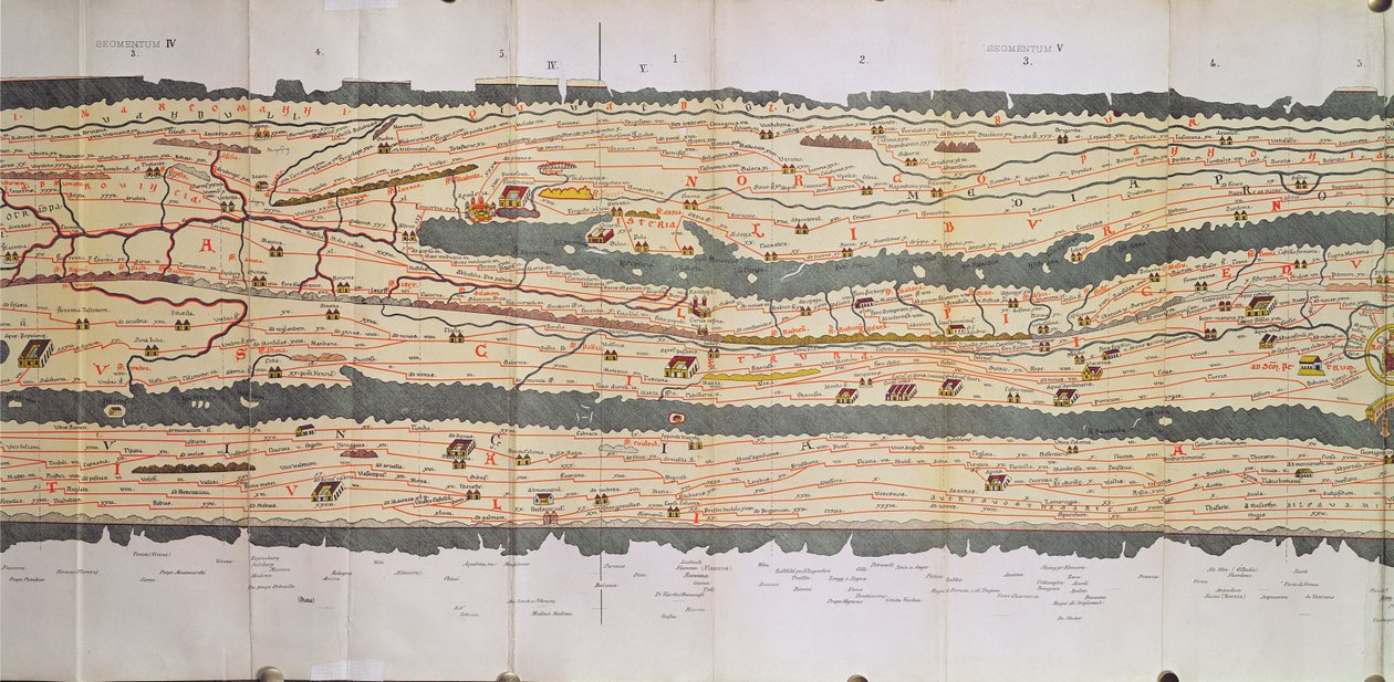 ポイティンガーの地図コピーからのイタリアの詳細 作： 不明不明