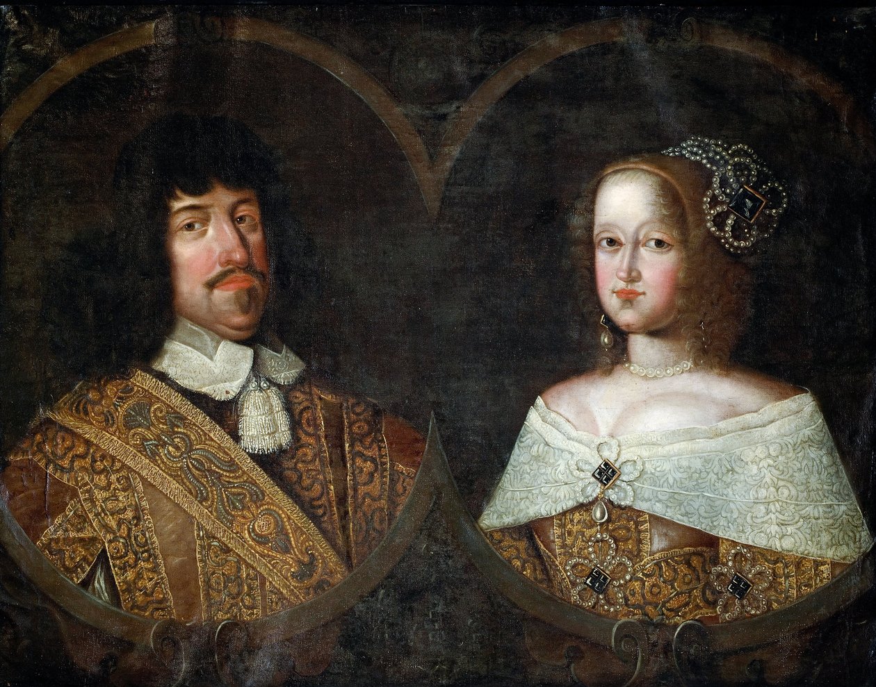 デンマークのフレデリック3世（1609 – 70）とブラウンシュヴァイク=ラインブルグのソフィアアマリア（1628 – 85） 作： 不明不明