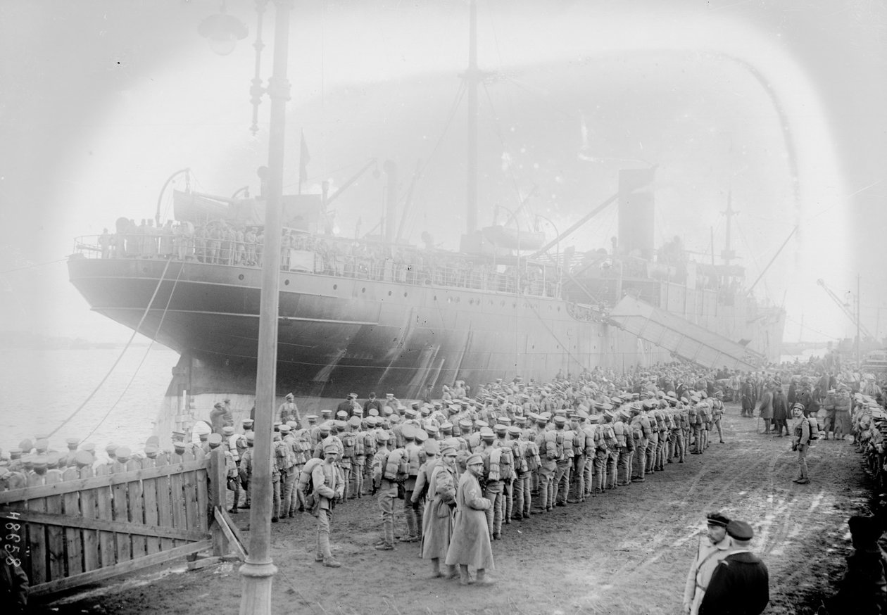 降伏するポルトガル軍、ブレスト、1917年 作： 不明不明