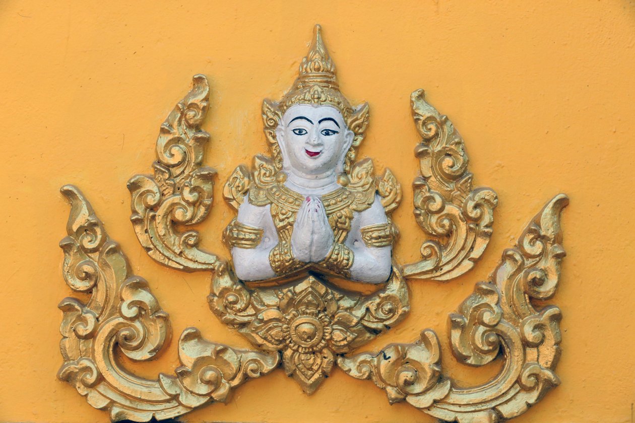 20151030, ビエンチャン, ラオス :Wat Si Muang ( Simuong ) 仏教寺院。仏教の女神 作： 不明