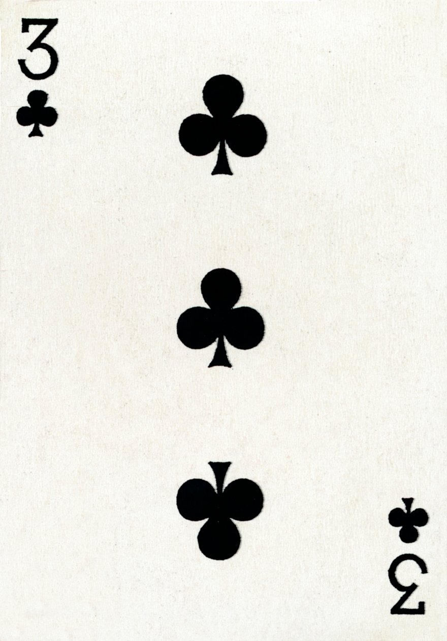 Goodall＆Son Ltd.トランプのデッキからのクラブ3つ、c1940 作： 不明