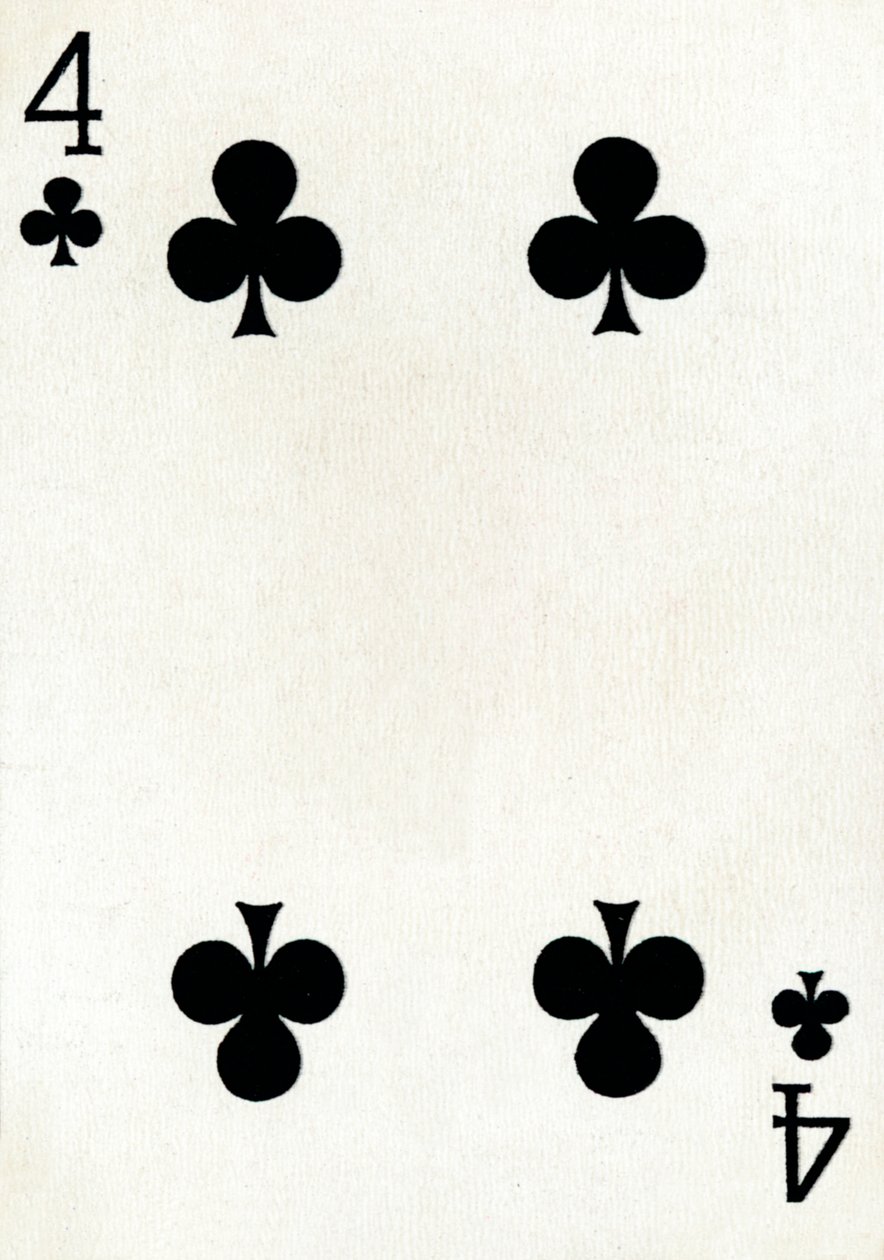 Goodall＆Son Ltd.のトランプのデッキからのクラブ4つ、c1940 作： 不明