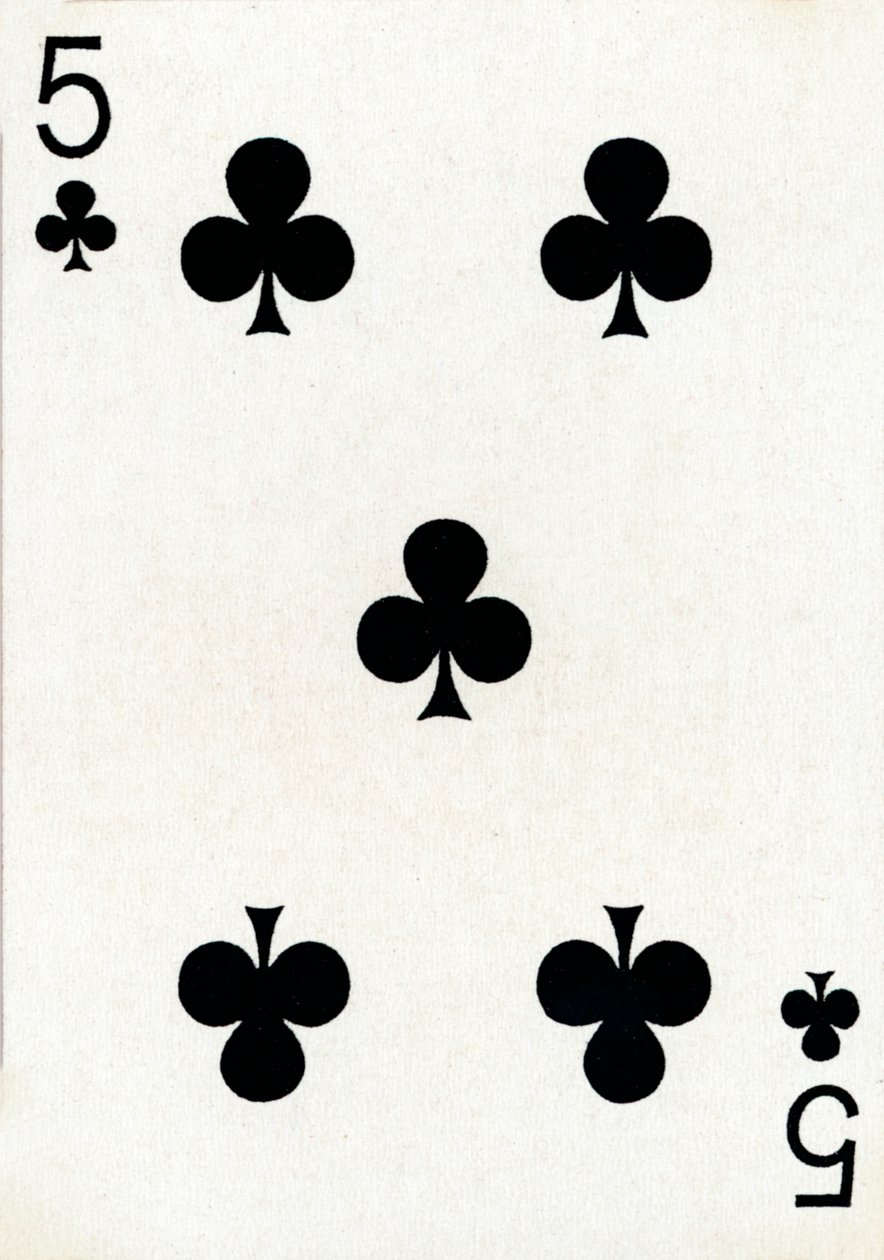 Goodall＆Son Ltd.トランプのデッキからのクラブ5つ、c1940 作： 不明