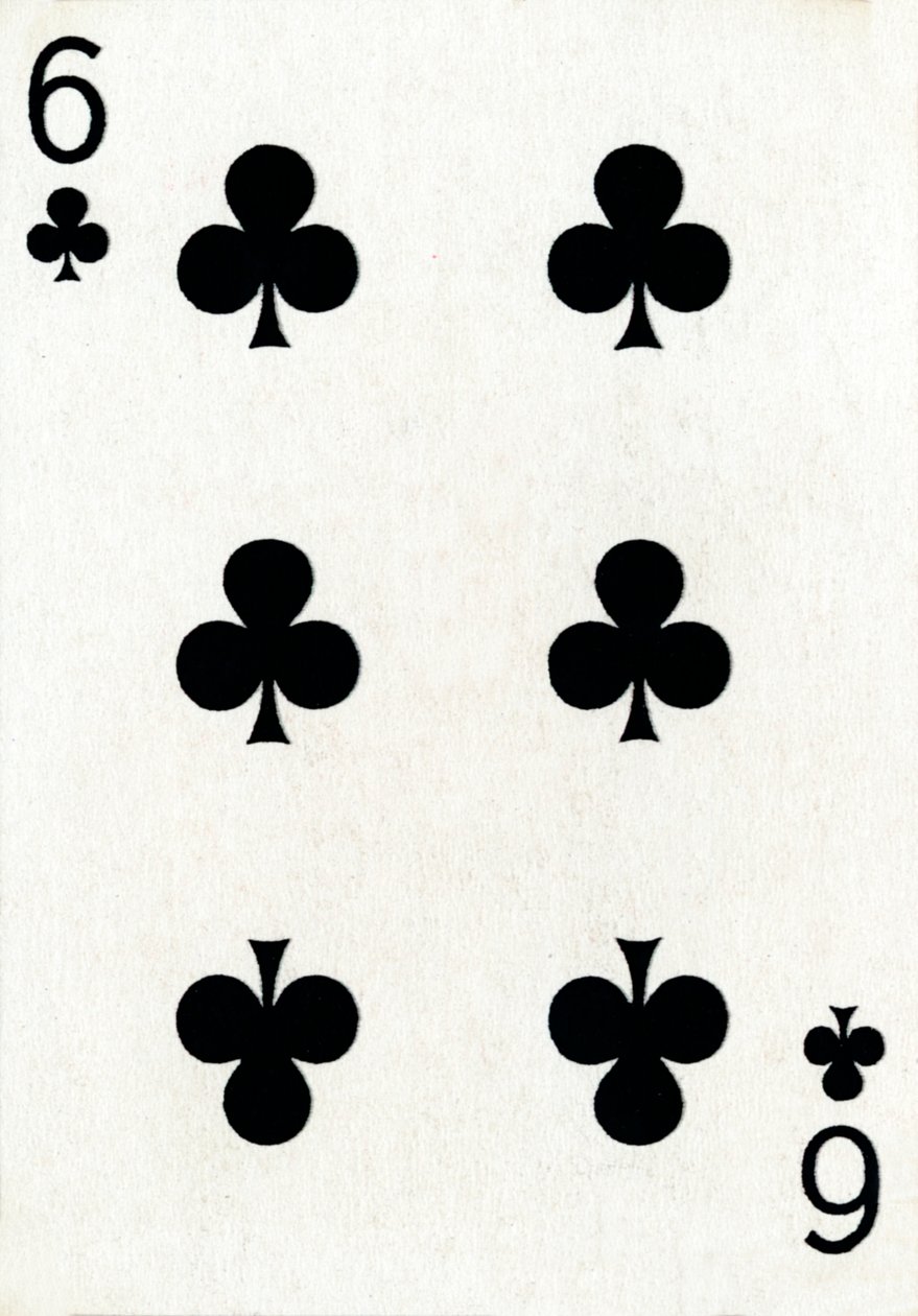 Goodall＆Son Ltd.のトランプのデッキからのクラブの6つ、c1940 作： 不明