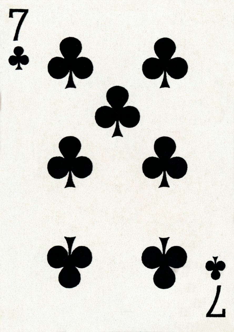 Goodall＆Son Ltd.のトランプのデッキからのクラブの7つ、c1940 作： 不明