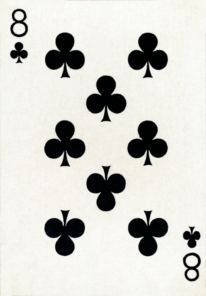 Goodall＆Son Ltd.のトランプのデッキからの8つのクラブ、c1940 作： 不明