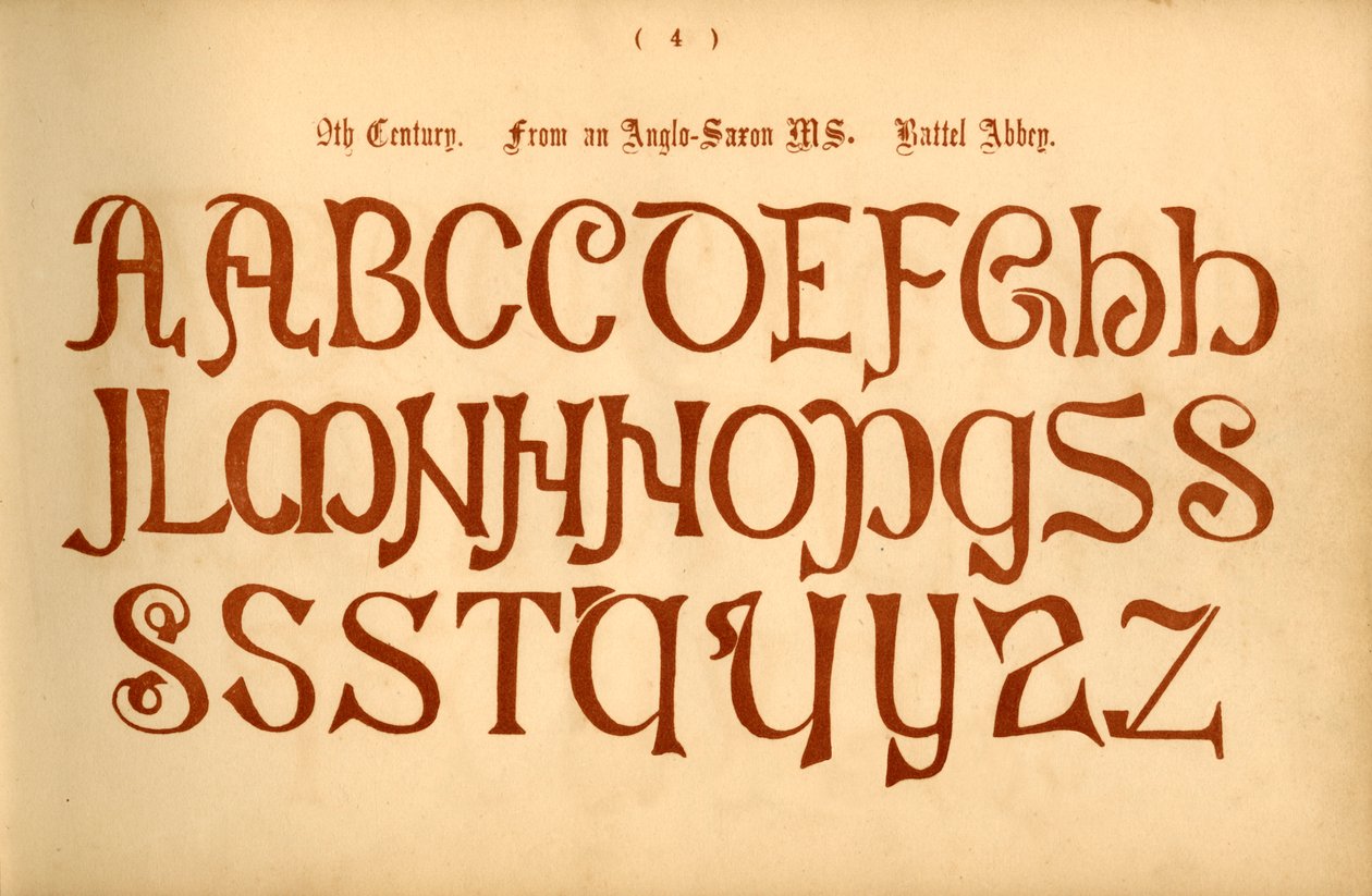 9世紀。 Anglo-Saxon MSから。バテル修道院、1862 作： 不明