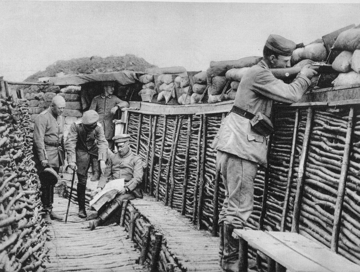 ドイツの塹壕、第一次世界大戦、1915 作： 不明