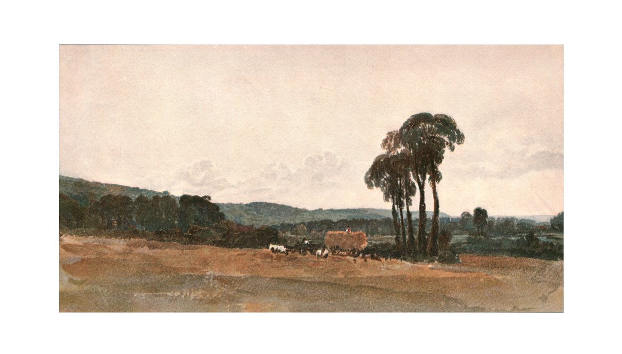 収穫シーン-屋外スケッチ、c1900。 作： 不明