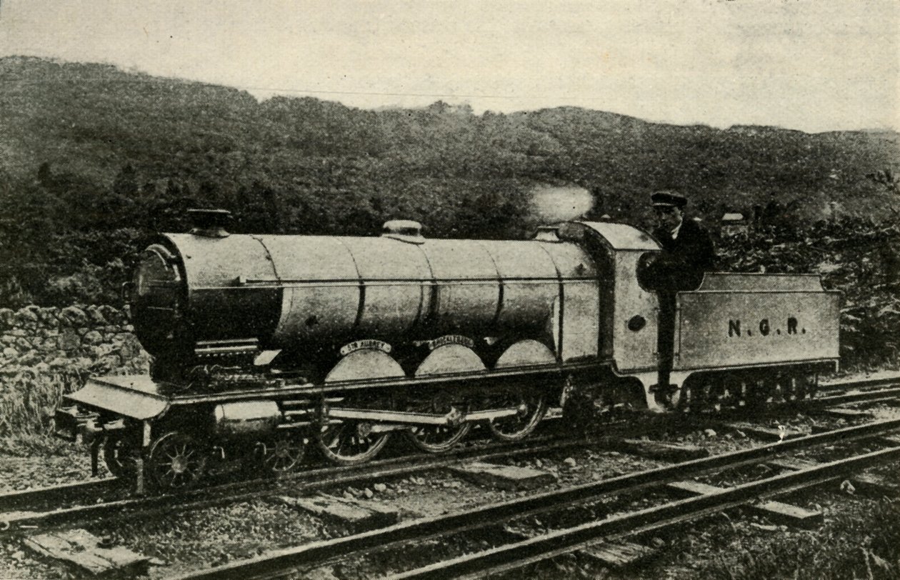 レイヴングラスアンドエスクデール鉄道の機関車、c1930。 作： 不明