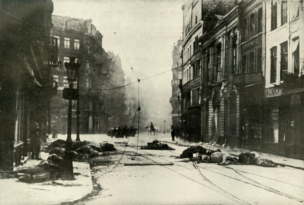 リールのストリート、1919年。 作： 不明