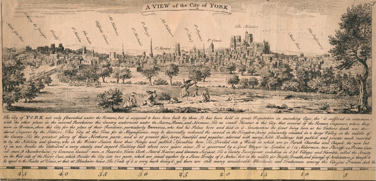 ヨーク市の眺め、c1770s。 作： 不明