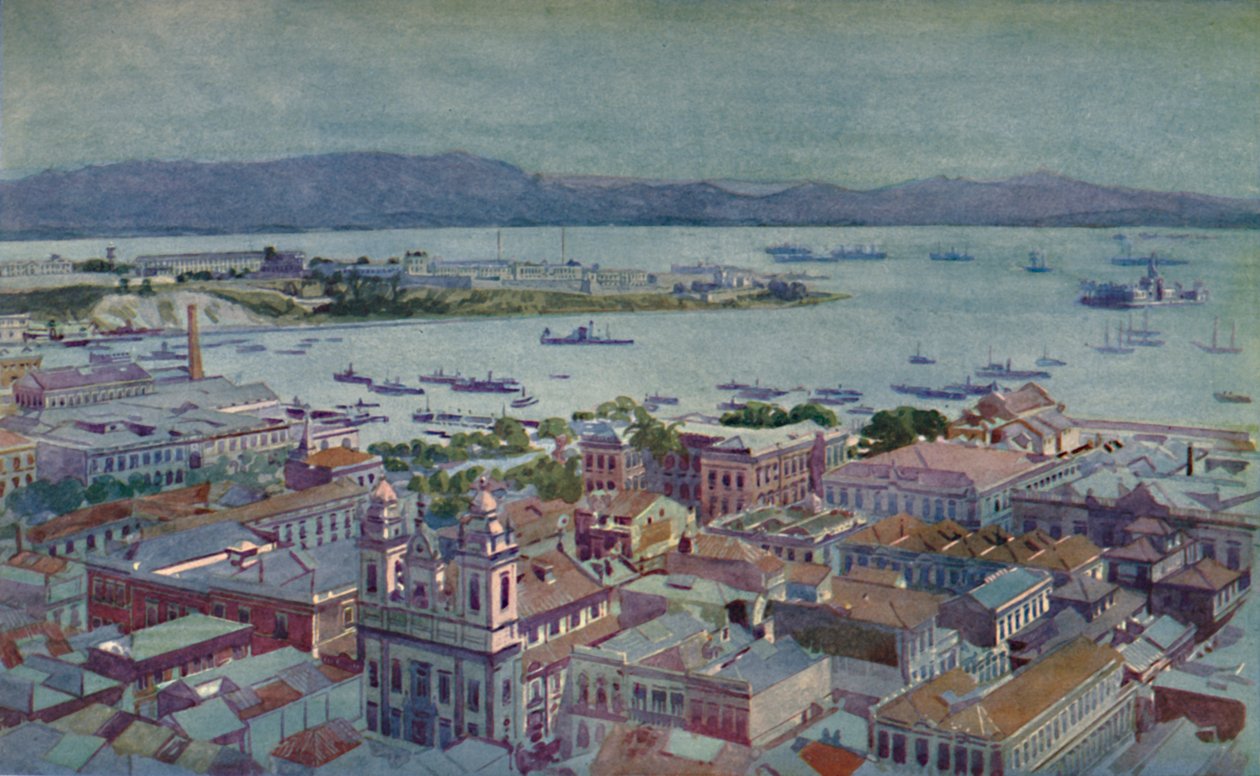 1914年に、Ilha das CobrasおよびIlha Fiscalと一緒に少しリオ 作： 不明
