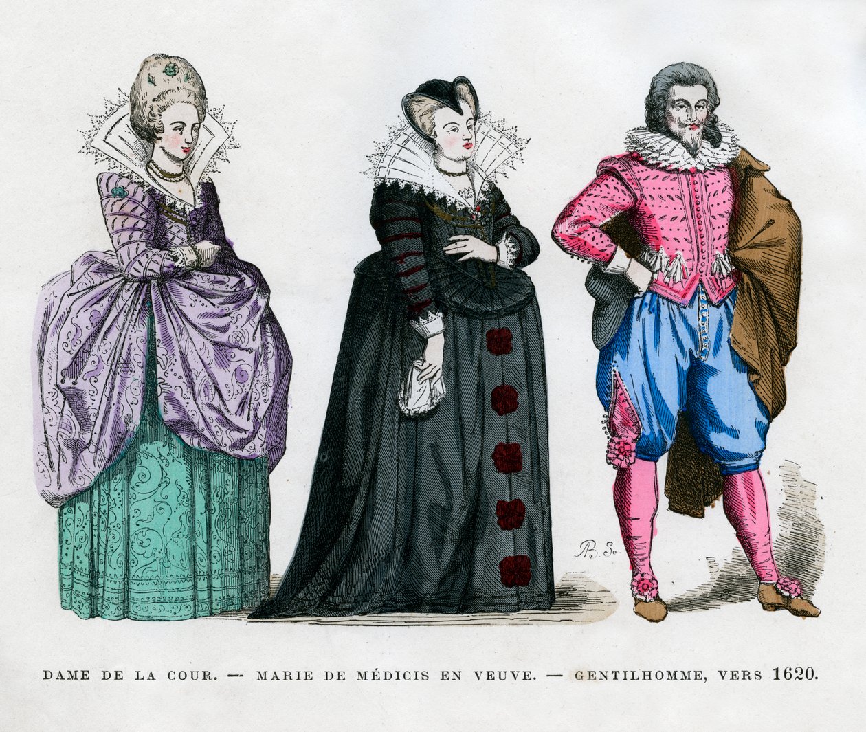 宮廷の女性、未亡人としてのマリー・ド・メディチ、そして紳士、c1620 1882-1884 作： 不明