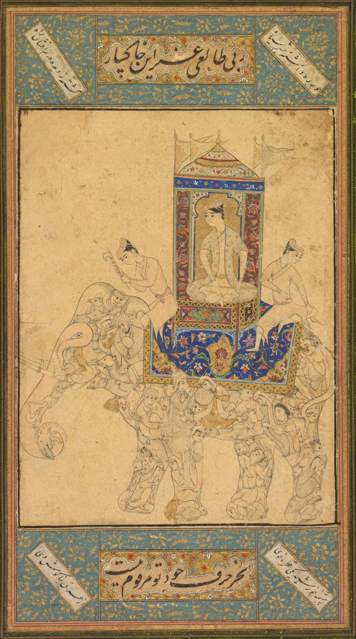 複合象に乗る王子c。 1590。 作： 不明