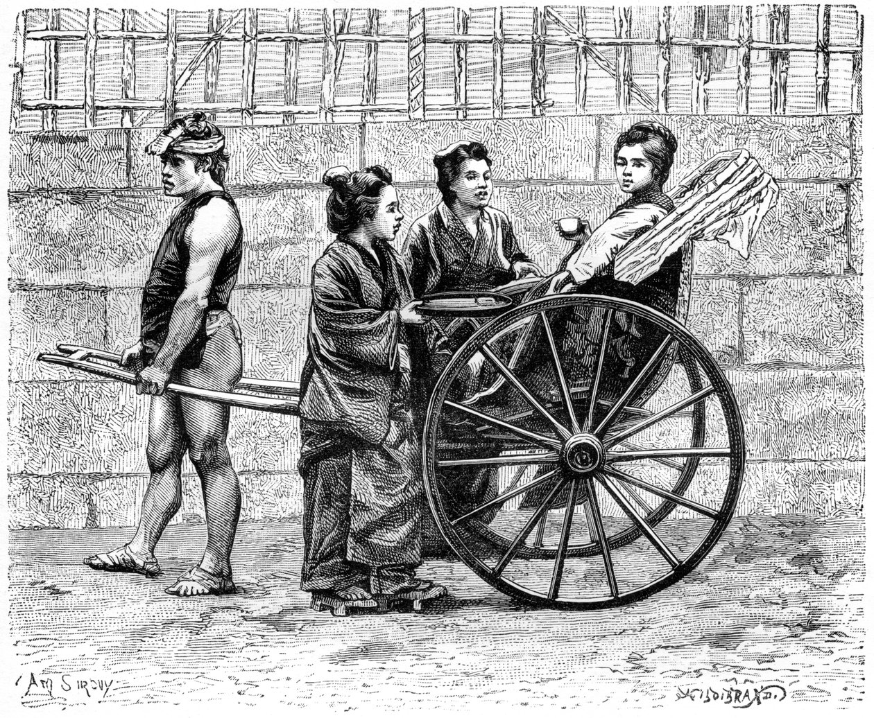 人力車、日本、1895 作： 不明